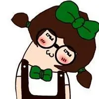 戴眼镜歪脖子卡通头像向右歪的可爱萌又搞笑