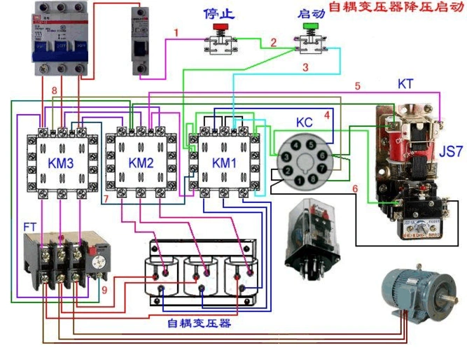 交流接触器实物接线图(各种组合电器接线图)