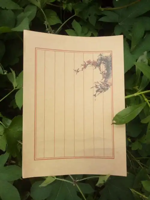 中国古风牛皮纸白纸复古水墨画信纸 一套8张入