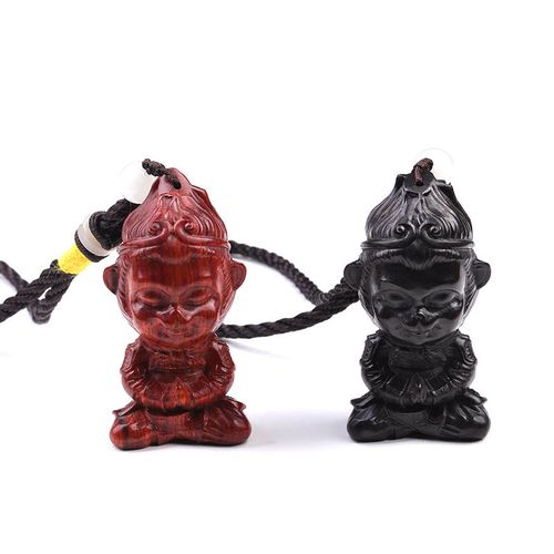 木雕手把件孙悟空齐天大圣手工把玩雕刻文玩工艺品挂件紫光檀血檀