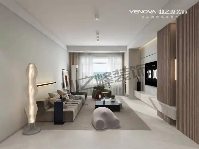 唐山熙湖九里140平方米现代简约风格装修效果案例|业之峰装饰