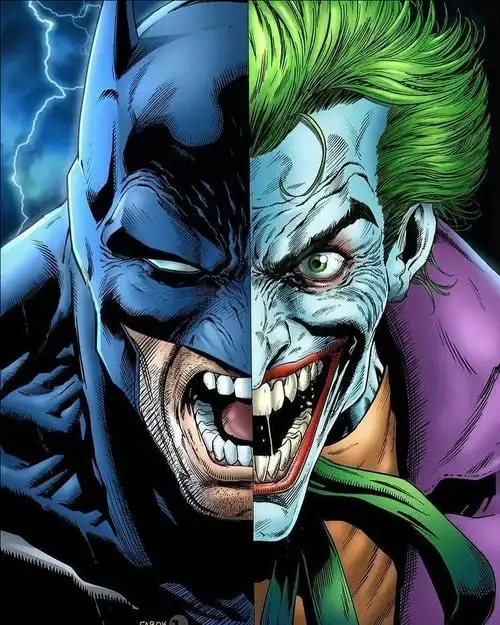 蝙蝠侠和小丑的高清头像大图,拿走不谢