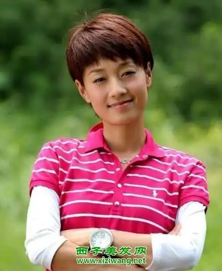 国字脸女星最喜欢的短发发型(3)_方脸发型_西子美发网