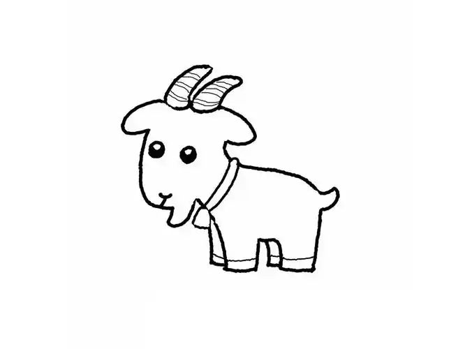 如何画山羊简笔画