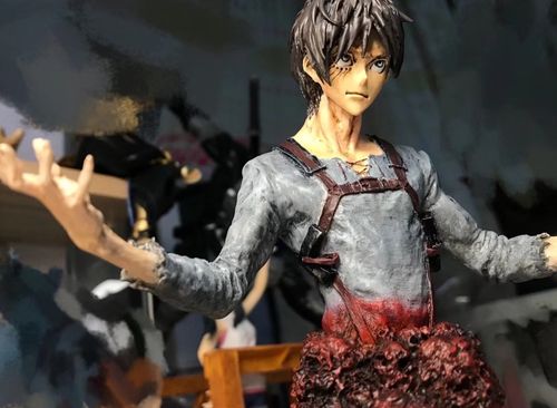 现货日本动漫进击的巨人系列艾伦耶格尔半身像gk白模