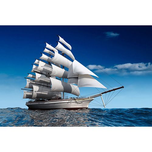 一帆风顺大海领航创意简约装饰画帆船办公室背景墙壁画自粘墙贴画