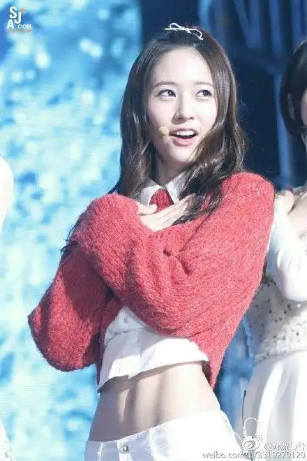 韩国最美女星##郑秀晶#的腹肌 你值得.