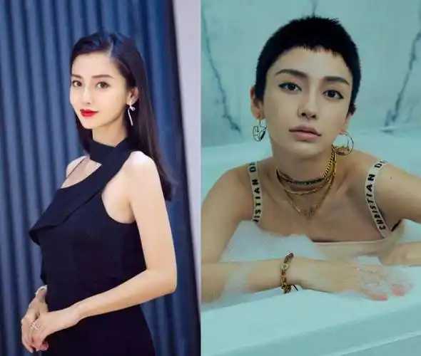 原创当红女星的寸头有多帅周冬雨和杨颖看到热巴