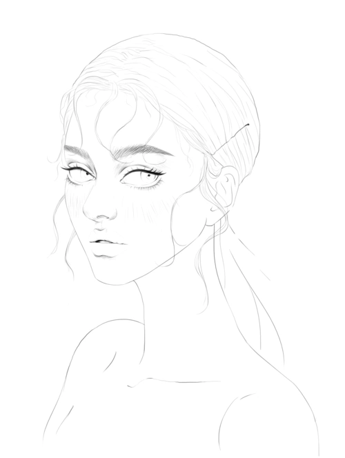 一系列人物头像线稿