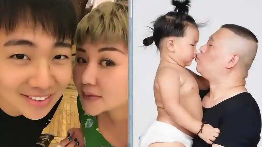 郭德纲晒一家四口为老婆庆生,和小儿子合影却被网友玩坏