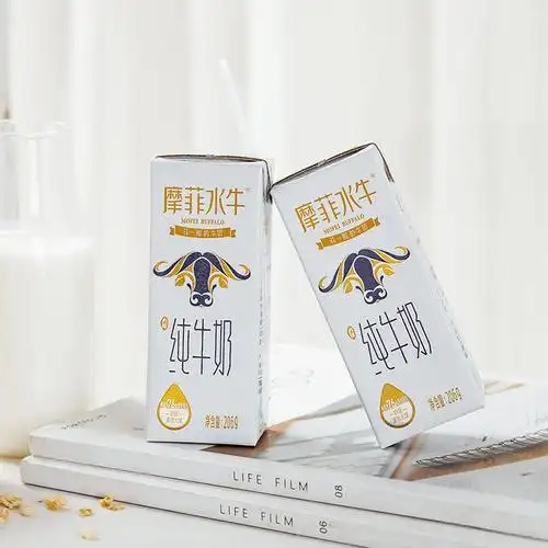 来思尔全脂摩菲水牛纯牛奶整箱206g10盒