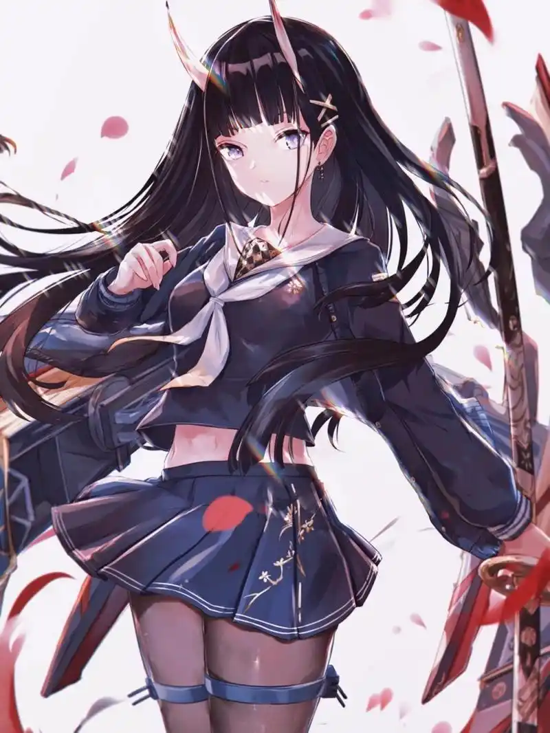 二次元壁纸,超帅气的女孩