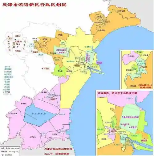 同意撤销天津市塘沽区,汉沽区,大港区,设立天津市滨海新区,以原坦沽