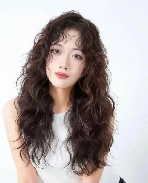 适合女生的蓬松慵懒风,懒人卷发 免打理烫发吹干自然成形