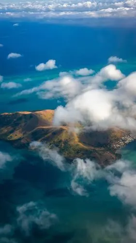 海上的小岛高清航拍