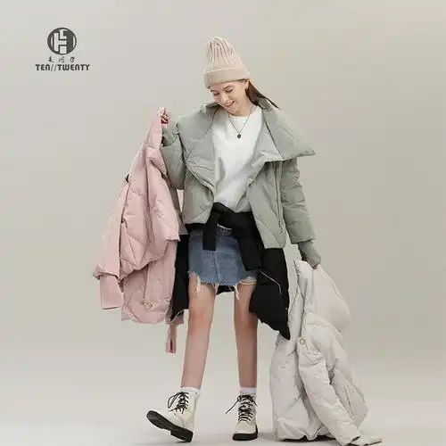 ten-twenty跨境亚马逊轻奢短款派克服女式外套上衣欧美女装羽绒服