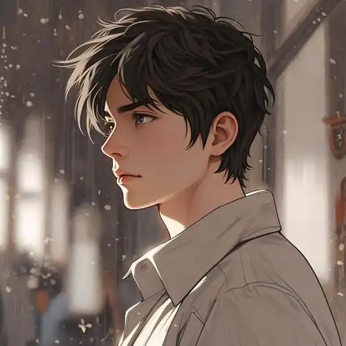 男人卡通动漫头像侧脸😎