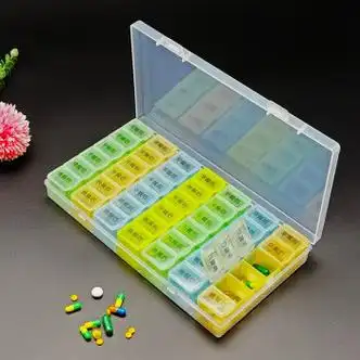 莱伏邦达药盒一周7天早午晚分装特大号子老人提醒随身便携药物分特大