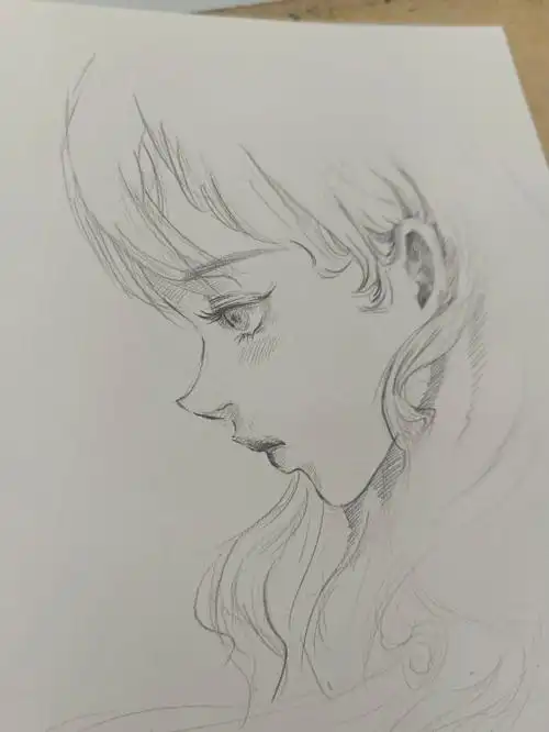 一张有些敷衍的侧脸练习