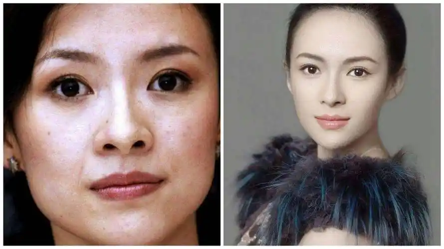 毫无滤镜下的明星素颜照,对比差别之大,最后一个简直不敢认_化妆_变化