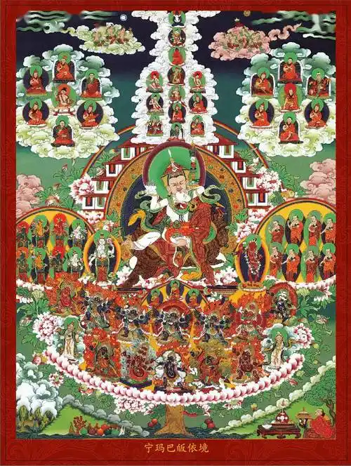 观想皈依境 莲师光明净土丨日签_唐卡_大士_时候