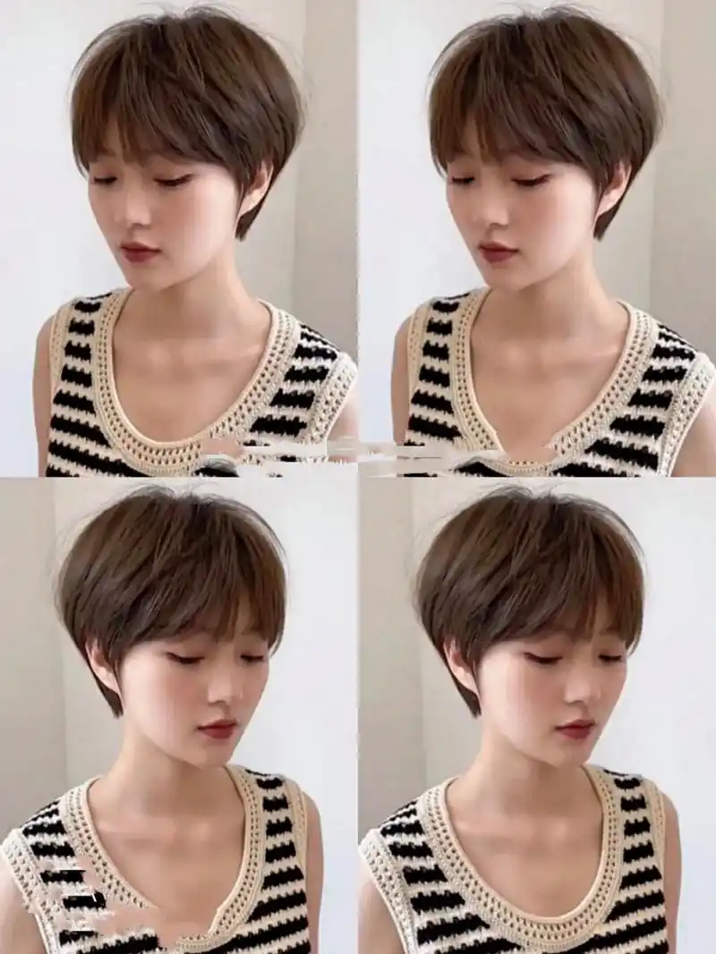 小圆脸必备短发 女生短发这几年可谓是女生最流行的发型夏季短发发 型