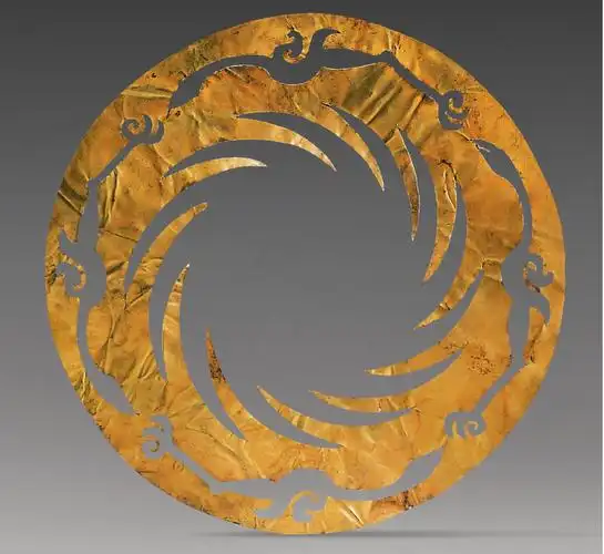 金沙遗址出土太阳神鸟金箔-三星堆与金沙:古蜀文明史上的高峰-图片