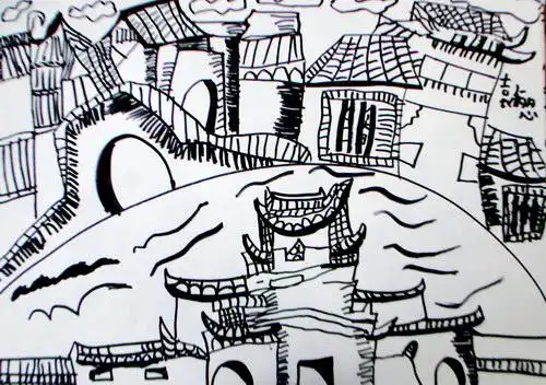 少儿书画作品-乌镇/儿童书画作品乌镇欣赏_中国少儿美术教育网