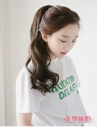 初中生扎头发简单好看马尾_发型图片