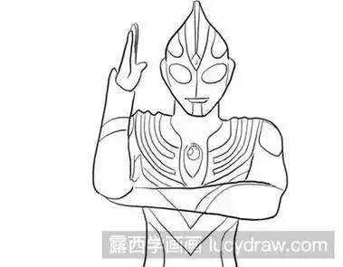 简笔画教程怎么画迪迦奥特曼