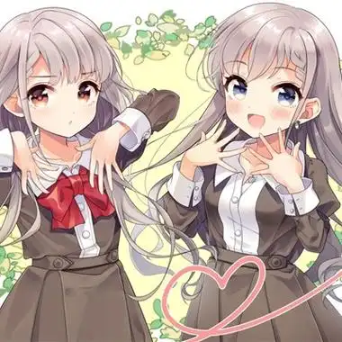 新可爱好看的动漫姐妹头像图片