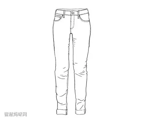 牛仔裤简笔画图片
