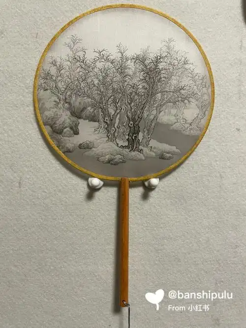 临范宽雪景寒林图局部