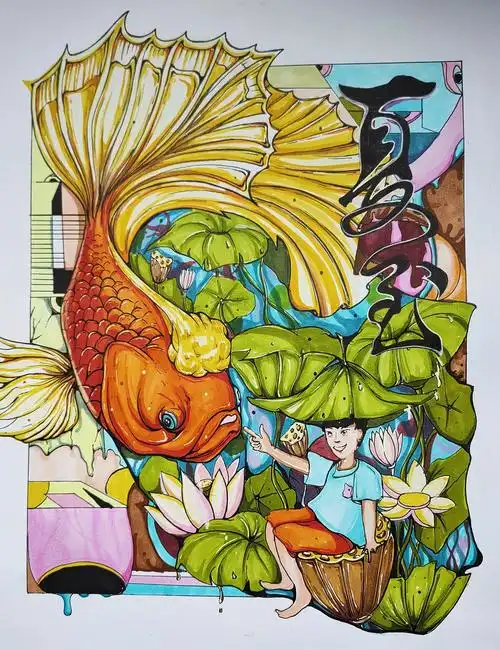 考研视觉传达设计/马克笔原创手绘5|平面|海报|汪元磊 - 原创作品