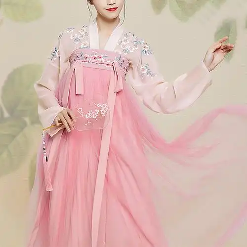 知否同款盛墨兰粉色齐胸襦裙小女生小个子汉服公主古装超仙套装夏