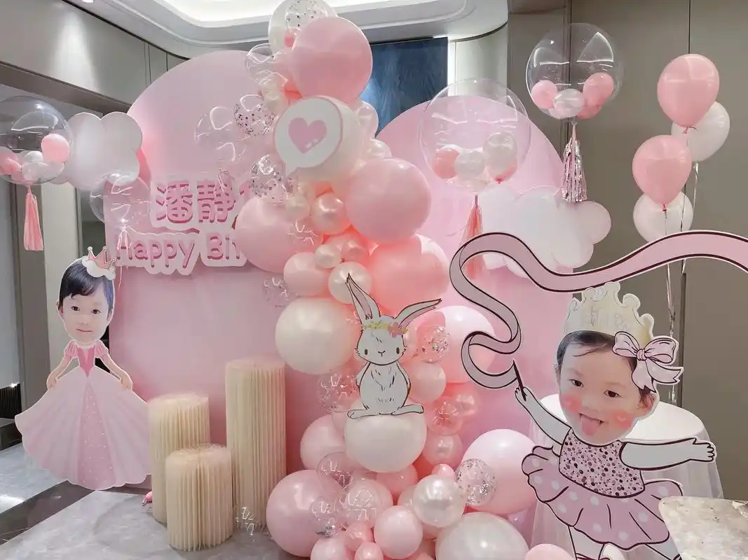 家庭生日布置.大平层的房子布置生日party也太爽了吧~#气 - 抖音