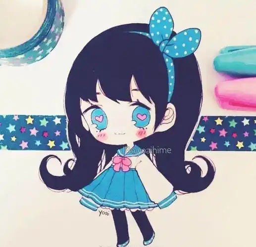 少女可爱简单的水粉画 小女孩水粉画简单又漂亮