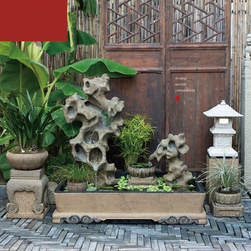 庭院景观流水摆件阳台花园假山造景水池 太湖石流水鱼池-玲珑(加量版)