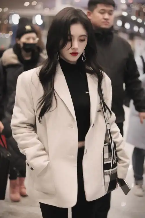 鞠婧祎机场新图