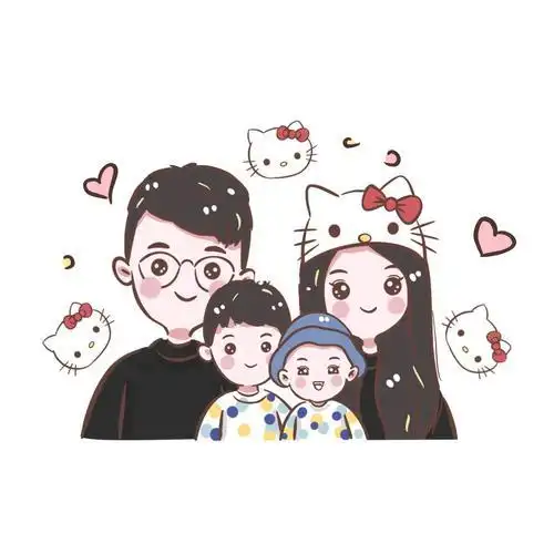 四口之家简笔画四口之家简笔画一儿一女