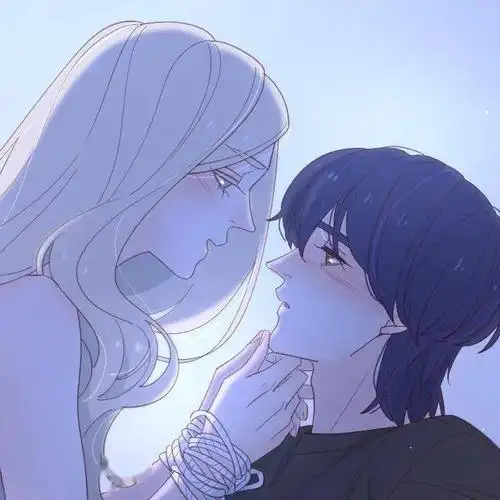 绝美蓝色系紫色系动漫情侣头像吖