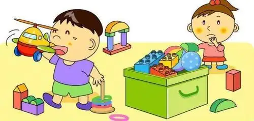 爱惜玩具简笔画