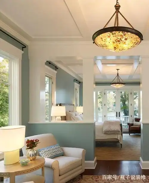 电视背景墙 电视背景墙既起到装饰作用,又可以很好地将客厅与卧室分隔