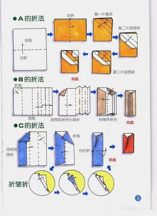 c_ alfred的相册-灵手巧的4胖子都是潜力股の信纸艺术折法