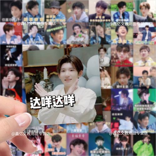 60张王源贴纸表情包tfboys照片周边水杯手账电脑创意装饰防水贴画
