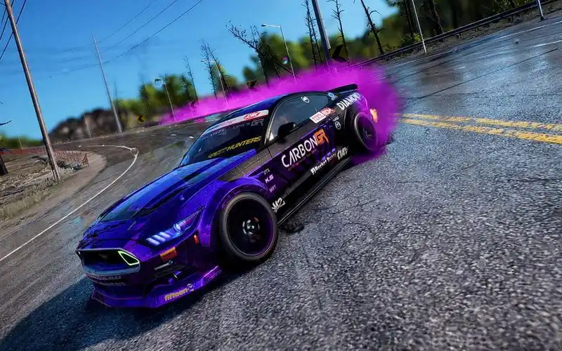 极品飞车21日常跑图福特野马mustanggt哥伦比亚前后外倾角拉满