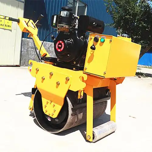 小型振动碾手扶式单钢轮振动压路机回填压实机