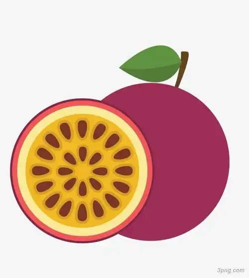 百香百香果矢量百香果水果矢量图高清手绘卡通清新夏日百香矢量百香果