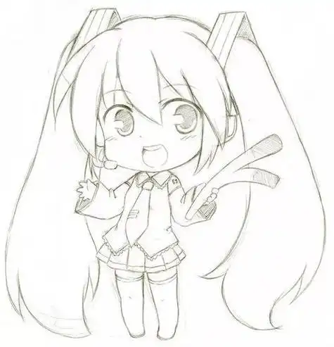 手绘简笔人物绘动漫简笔画线稿黑白配动漫唯美壁纸插画头像可爱唯美二