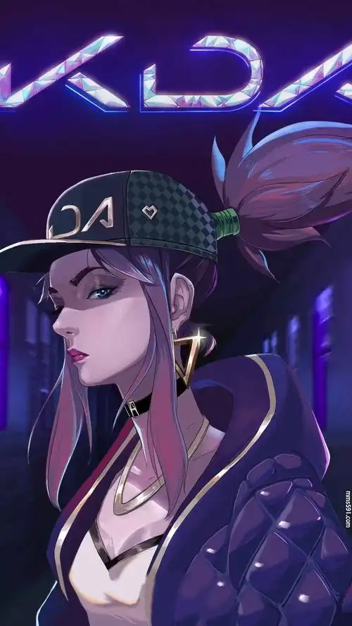 英雄联盟二次元女团kda说唱阿卡丽手机壁纸图片(4)